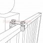 4L-1 Sliding Gate Upper Guide Nylon Roller w/ Electroplated Bracket Anti-rush