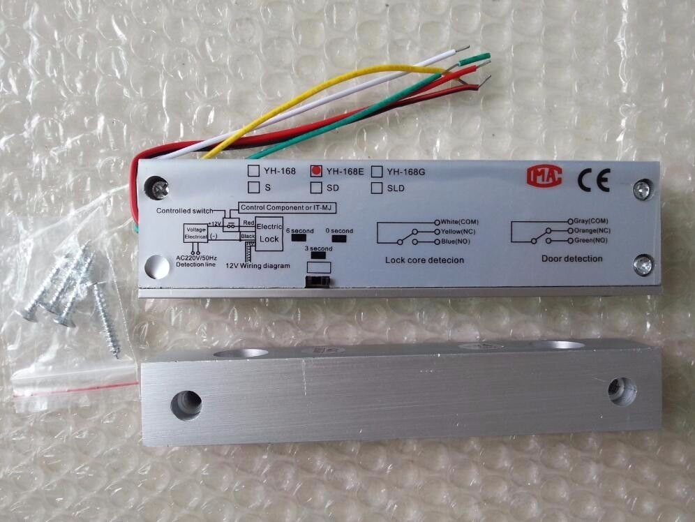 YH168 RFID 12VDC 800KG Electric Door Bolt Lock Built-in Timer Access Control