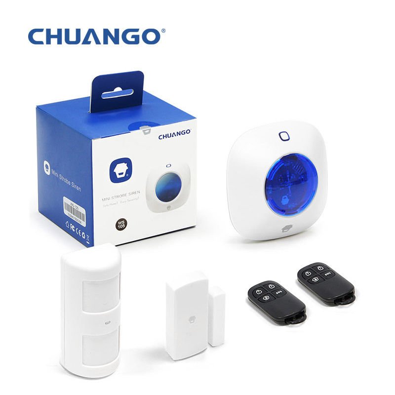 105S Home Security Standalone Wireless Alarm System PIR Motion Door Sensor Siren