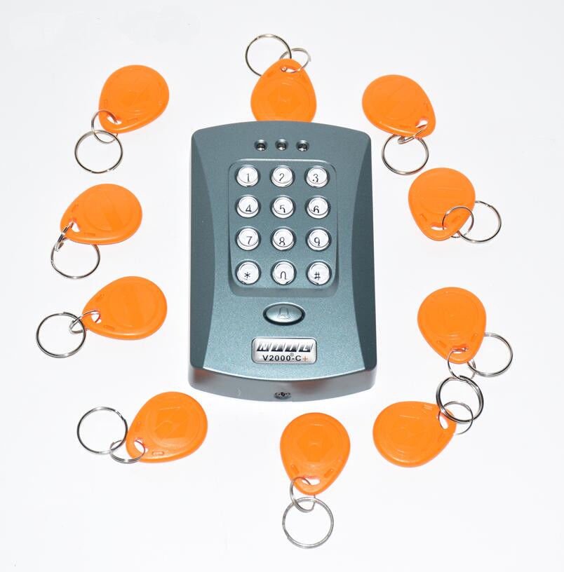 12VDC 125KHz RFID Backlight Bell Access Control Keypad EM/ID Card/Keytag Reader