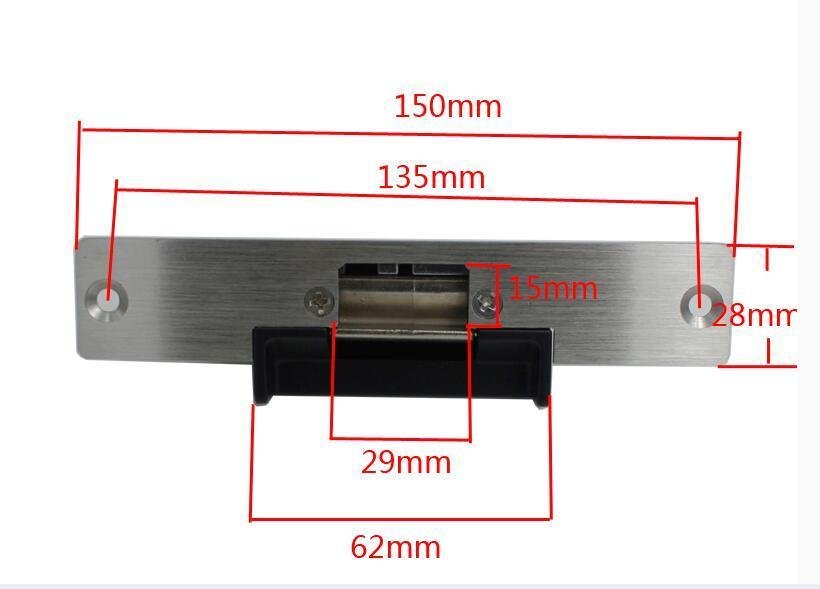 NSEE 253C 24VDC Electric Door Strike Latch Metal Doors Fail Secure or Fail Safe