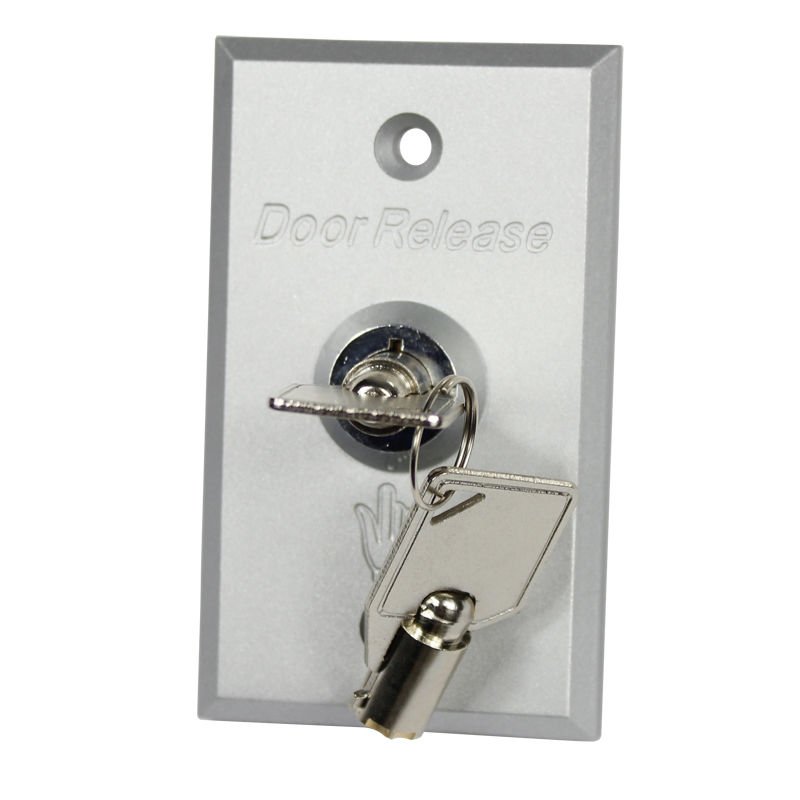 NSEE 804E Aluminum Door Release Exit Button w/ Key Switch Lock Access Control