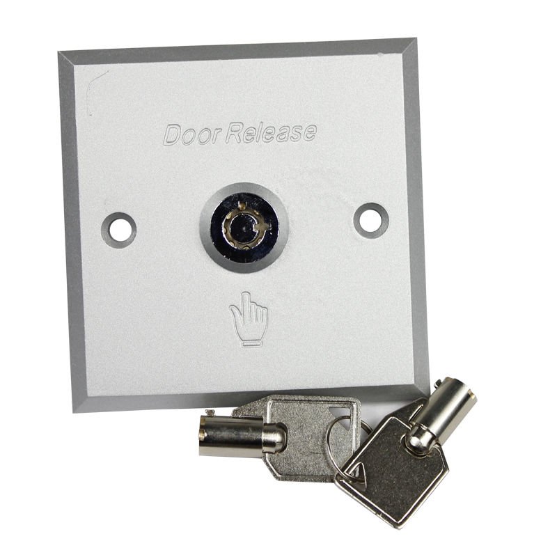NSEE 803E Aluminum Door Release Exit Button w/ Key Switch Lock Access Control