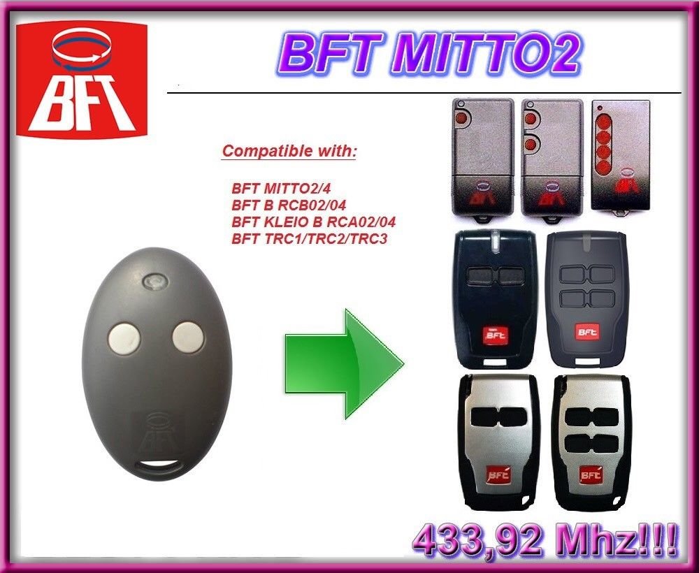 BFT Mitto 2 Two Button Remote Control Transmitter RCB02 / RCB04 Gate, Garage