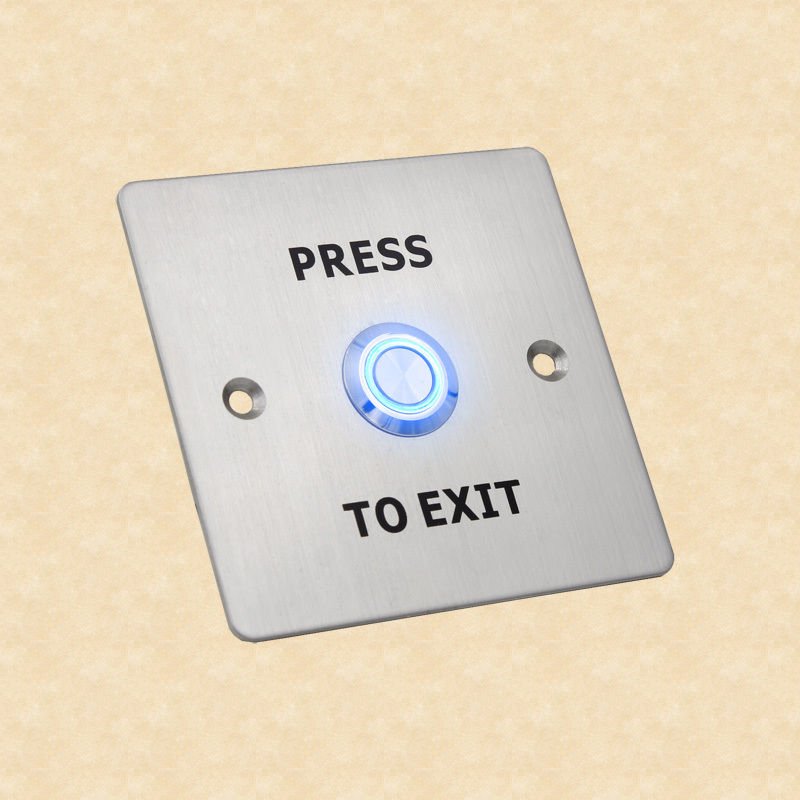 12V Stainless Steel Exit Push Button Switch Door Access Control System Lighted