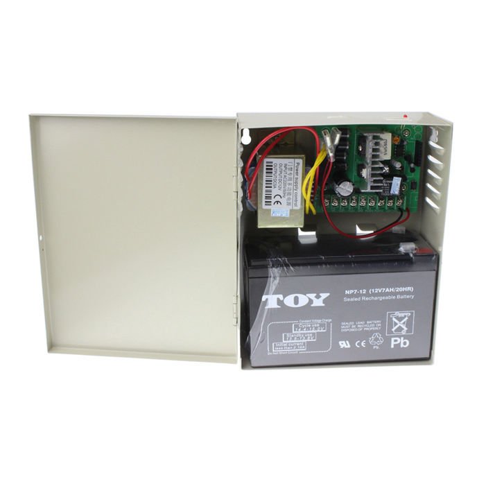 220V Control Power Supply w/ 12V 7A Backup Battery Electric Lock Deadbolt Strike