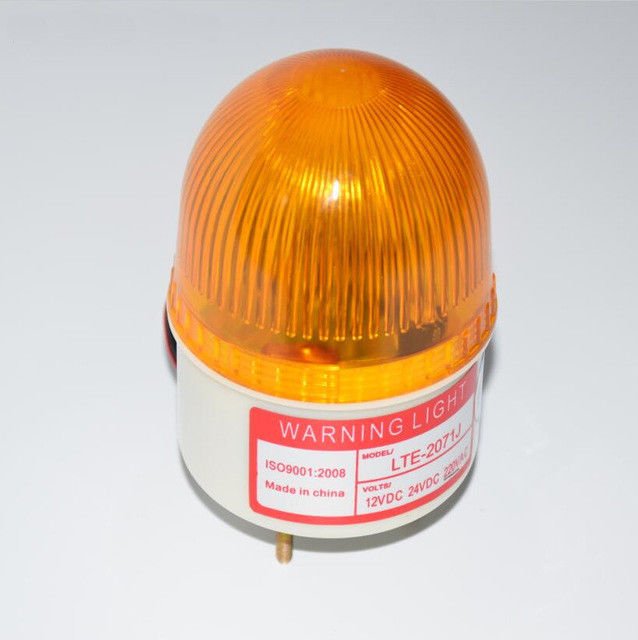 NSEE LTE207Y 24VDC Strobe Siren Lamp Flashing Light Gate Door Opener IP54 Garage