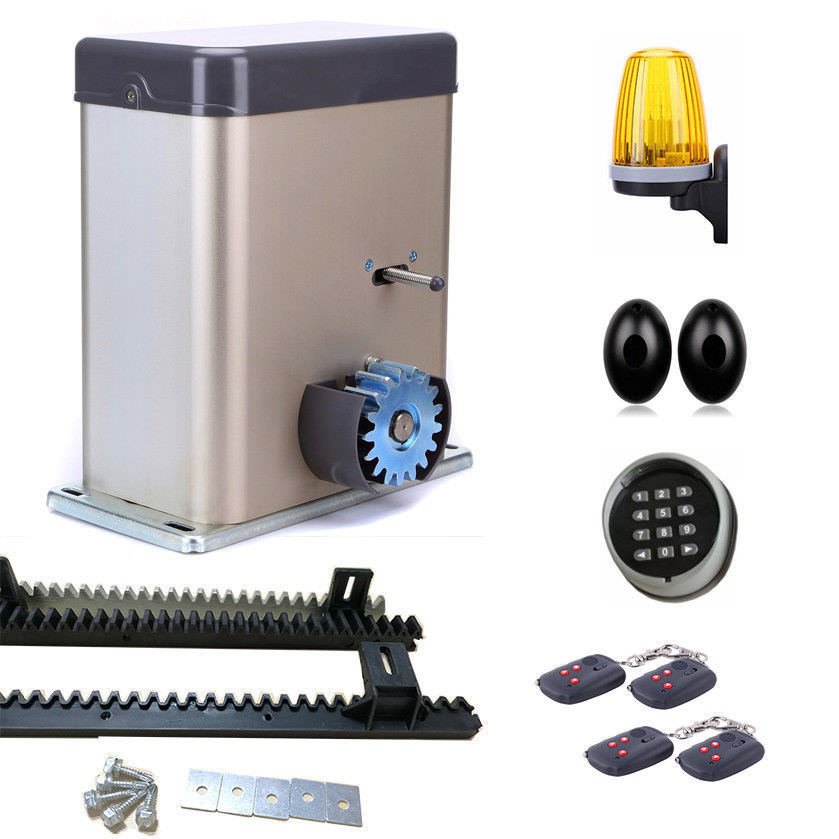 NSEE PY500AC2 600KG/1300LB Sliding Gate Door Opener Aluminum Cover Rack & Pinion