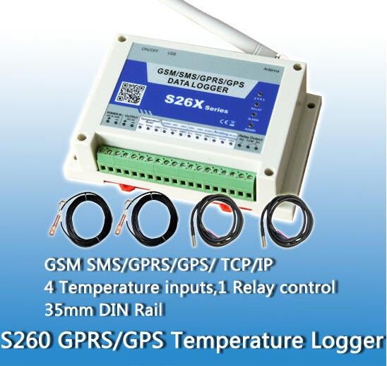 NSEE S260 12/24V AC/DC GSM/GPS/GPRS Temperature Alarm Monitor Sensor Data Logger