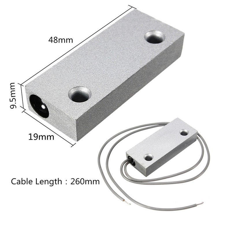 MC6 NO Metal Magnetic Door Sensor Switch Alarm Access Control Garage Waterproof