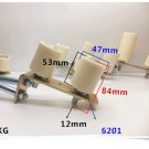 6L-2 53mm x 47mm Sliding Gate Upper Guide Nylon Roller w/ Electroplated Bracket