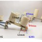 6L-2 53mm x 47mm Sliding Gate Upper Guide Nylon Roller w/ Electroplated Bracket