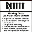 Lockmaster 2-Pack Warning Poster Moving Gate Plastic Sign 8 x 12" Indoor/Outdoor