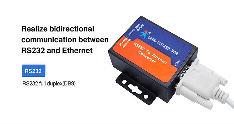 5V Terminal Power Supply RS232 To TCP/IP Converter Serial Ethernet Server Module