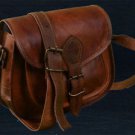 Women Vintage Looking Brown Leather Messenger Cross Body Bag Handmade Purse