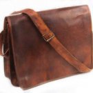 Men's Real Vintage Leather Cross Body Satchel Briefcase Messenger Shoulder Bags
