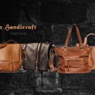 Real genuine leather Vintage Backpack laptop satchel brown vintage handmade bag