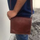 New Men Genuine Leather Mobile Brown Full Flap Shoulder Satchel Messenger Bags