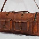 24" New Genuine Leather Large Vintage Duffle Travel Gym Weekend Overnight Bag