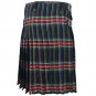 Active Men Black Stewart Tartan Modern Utility Pocket Kilt - 8 yards