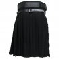 Plain Black Traditional Tartan Kilt Active Men Acrylic Wool Black Kilt Sizes 30-56