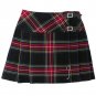Scottish Black Stewart Tartan Prime Kilts Highland Wear Ladies Billie Skirts