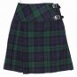 Ladies Black Watch Tartan Kilt Scottish Mini Billie Kilt Mod Skirt