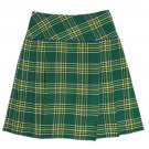 Traditional Irish National Tartan Highland Scottish Mini Billie Kilt Mod Skirt 28 Size