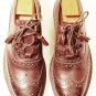 USA Size 9 Brown Leather Sole Black GHILLIE BROGUES Kilt LEATHER SHOES