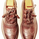 USA Size 8 Brown Traditional Kilt LEATHER SHOES Brown GHILLIE BROGUES Leather Sole with lasses