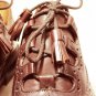 USA Size 8 Brown Traditional Kilt LEATHER SHOES Brown GHILLIE BROGUES Leather Sole with lasses