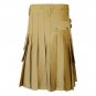 Tactical Deluxe Khaki Cotton UTILITY KILT Custom Size Cargo Pocket Scottish Kilt