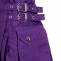 Size 32 Ladies Tactical Purple Utility Cotton Kilt Style Skirt Leather Strap Scottish Kilt