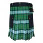 Size 32 Black Hybrid Cotton Kilt Handmade Cargo Pockets Utility Kilt