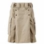 34 Size Khaki Tactical Duty Utility Kilt Waist All khaki Cotton Kilt With Cargo Pockets