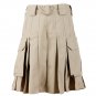 40 Size Khaki Cotton Tactical Duty Utility Kilt Khaki Deluxe Kilt With Cargo Pocket