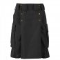 36 Size Original Tactical Utility Black Cotton Kilt Scottish Highland Kilt