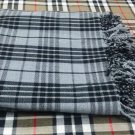 Traditional Scottish Wear Gray Watch Tartan Traditional Purled & Fringed Fly Plaid