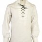 Extra Large Half White Traditional Men Scottish Jacobean Jacobite Shirt Ghillie Kilt Shirt
