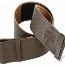 40 Size Brown Embossed Leather Kilt Belt