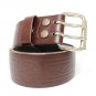 32 Size BROWN EMBOSSED Scottish Double Needle Kilt LEATHER BELT