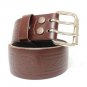 48 Size BROWN EMBOSSED Scottish Double Needle Kilt LEATHER BELT
