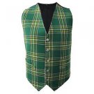 Men's Size 36 Irish National Tartan Vest Premium Quality Scottish Vest