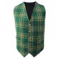 Men's Size 42 Irish National Tartan Vest Premium Quality Scottish Vest