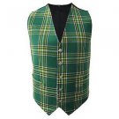 Men's Size 46 Irish National Tartan Vest Premium Quality Scottish Vest