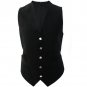 Men's Size 40 Plain Black Tartan Vest Premium Quality Scottish Vest