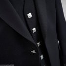 New Black COLOR Men SCOTTISH ARGYLE JACKET & VEST- Sizes 36"- 56"