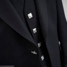 New Black COLOR Men SCOTTISH ARGYLE JACKET & VEST- Size 56