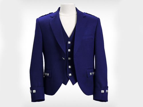 TI: Size 48 New Handmade Scottish Argyle kilt Jacket & Waistcoat/Vest