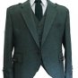 TI:Green Pure Wool Handmade Scottish Argyle Traditional Kilt Jacket Size 50